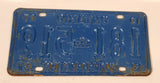 1967 Ontario 1867 Confederation Blue with White Letters Vehicle License Plate 181 519