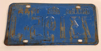 1965 Ontario Blue with White Letters Vehicle License Plate 73195 J