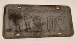 Vintage 1970 Saskatchewan Green Lettering White Vehicle License Plate Metal Tag 90 277