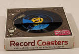 2010 Gama-Go Vinyl Music Record Rubber Drink Coasters Set of 4 New in Box