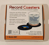 2010 Gama-Go Vinyl Music Record Rubber Drink Coasters Set of 4 New in Box