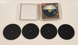 2010 Gama-Go Vinyl Music Record Rubber Drink Coasters Set of 4 New in Box