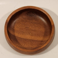 Vintage Hand Carved Teak Wood Salad Bowl Made in Philippines