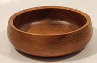 Vintage Hand Carved Teak Wood Salad Bowl Made in Philippines