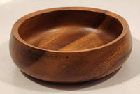 Vintage Hand Carved Teak Wood Salad Bowl Made in Philippines