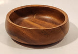 Vintage Hand Carved Teak Wood Salad Bowl Made in Philippines