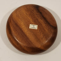 Vintage Hand Carved Teak Wood Salad Bowl Made in Philippines