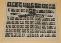 1939-1945 RCAF Royal Canadian Air Force Bomber Reconnaissance Squadron No. 120 Black and White Military Group Photo