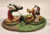 Walt Disney Classics Collection Canine Caddy Mickey Mouse Golding and Pluto Ceramic Figures and Base