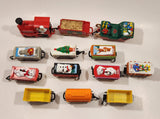 Rare Vintage Coca Cola Mexico Santa Clause Train Cars with Removeable Tops Plastic Toy Set