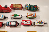 Rare Vintage Coca Cola Mexico Santa Clause Train Cars with Removeable Tops Plastic Toy Set