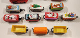 Rare Vintage Coca Cola Mexico Santa Clause Train Cars with Removeable Tops Plastic Toy Set