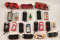 Rare Vintage Coca Cola Mexico Santa Clause Train Cars with Removeable Tops Plastic Toy Set