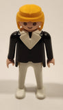 1974 Geobra PlayMobil Blonde Male Black Shirt White Pants Toy Figure