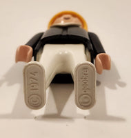 1974 Geobra PlayMobil Blonde Male Black Shirt White Pants Toy Figure