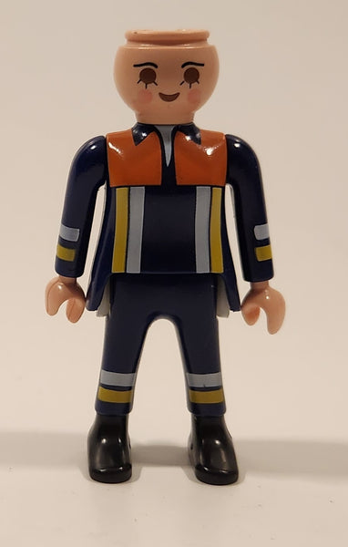 1997 Geobra PlayMobil Firefighter Toy Figure No Hair