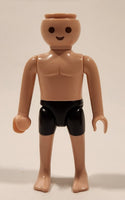 Geobra PlayMobil Shirtless Male in Black Swim Suit Toy Figure No Hair