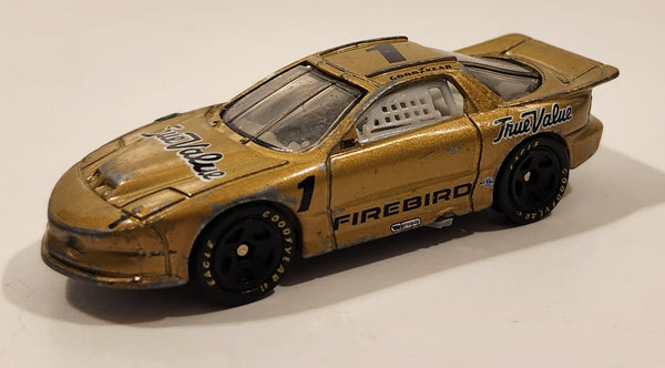 1998 Hot Wheels First Editions Pontiac IROC Firebird True Value Gold Die Cast Toy Race Car Vehicle