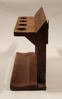 Vintage Pipe Station Wood Four Hold Pipe Stand Holder