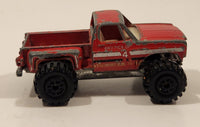 Rare Vintage Yatming No. 1091 4x4 Chevy Pickup Truck Red Die Cast Toy Car Vehicle