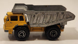 Majorette No. 274 Benne Carriere Quarry Super Dump Truck 1/100 Scale Yellow Grey  Die Cast Toy Car Vehicle