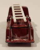 Vintage PlayArt Fire Engine Ladder Truck Red Die Cast Toy Car Rescue Emergency Vehicle Made in Hong Kong