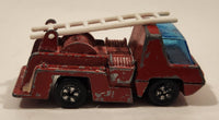 Vintage PlayArt Fire Engine Ladder Truck Red Die Cast Toy Car Rescue Emergency Vehicle Made in Hong Kong