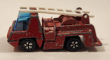 Vintage PlayArt Fire Engine Ladder Truck Red Die Cast Toy Car Rescue Emergency Vehicle Made in Hong Kong