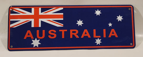 Australia Flag Souvenir Embossed Metal License Plate Tag