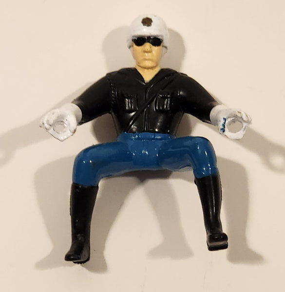 Vintage 1970s 1980s CHIPS TV Show Police Highway Patrolman Motorcycle Rider 2 3/4" Rubber Toy Figure