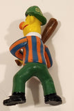 Vintage Applause Muppets Sesame Street Bert Baseball Player Holding A Bat Character 2 3/4" Tall Toy Figure