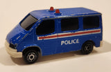 Majorette Sonic Flashers No. 243 Ford Transit Van Police Blue 1/60 Scale Die Cast Toy Car Vehicle