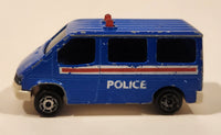 Majorette Sonic Flashers No. 243 Ford Transit Van Police Blue 1/60 Scale Die Cast Toy Car Vehicle