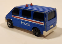 Majorette Sonic Flashers No. 243 Ford Transit Van Police Blue 1/60 Scale Die Cast Toy Car Vehicle