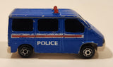 Majorette Sonic Flashers No. 243 Ford Transit Van Police Blue 1/60 Scale Die Cast Toy Car Vehicle