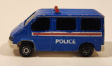 Majorette Sonic Flashers No. 243 Ford Transit Van Police Blue 1/60 Scale Die Cast Toy Car Vehicle