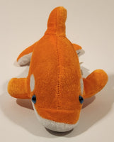 Manley Toy Direct Orange and White Dolphin 8 1/2" Long Stuffed Plush Toy