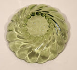 Vintage Hazel Atlas Colonial Swirl 4 3/4" Green Glass Capri Serving Bowl