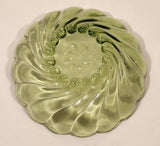 Vintage Hazel Atlas Colonial Swirl 4 3/4" Green Glass Capri Serving Bowl