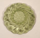 Vintage Hazel Atlas Colonial Swirl 4 3/4" Green Glass Capri Serving Bowl