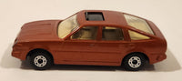 Vintage 1982 Lesney Matchbox No. 8 Rover 3500 Dark Orange Bronze Die Cast Toy Car Vehicle with Opening Sun Roof