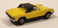 Vintage PlayArt VW Porsche 914 Yellow Die Cast Toy Car Vehicle Made in Hong Kong