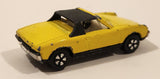 Vintage PlayArt VW Porsche 914 Yellow Die Cast Toy Car Vehicle Made in Hong Kong