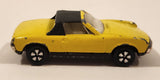 Vintage PlayArt VW Porsche 914 Yellow Die Cast Toy Car Vehicle Made in Hong Kong