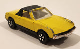 Vintage PlayArt VW Porsche 914 Yellow Die Cast Toy Car Vehicle Made in Hong Kong