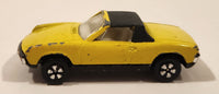 Vintage PlayArt VW Porsche 914 Yellow Die Cast Toy Car Vehicle Made in Hong Kong