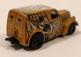 2003 Hot Wheels Boulevard Buccaneers Anglia Panel Truck Metalflake Gold Die Cast Toy Car Vehicle with Opening Hood