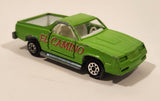 Vintage Majorette No. 296 El Camino SS Green 1/59 Scale Die Cast Toy Car Vehicle with Opening Doors