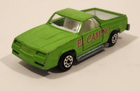 Vintage Majorette No. 296 El Camino SS Green 1/59 Scale Die Cast Toy Car Vehicle with Opening Doors