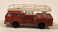 Vintage Majorette No. 207 Pompier Fire Ladder Truck Red 1/100 Scale Die Cast Toy Car Vehicle